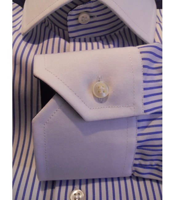 Camicia Granato Bianco Shine camicie su misura camiceria online abiti elins moda a Roma - Granato Bianco Shine foto-111 