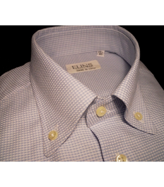 Shirt with initials on the collar. Italian shirts - Italian fashion suit custom style tailor made in Italy buy online - Shirt Dolby - formal style shirts designer