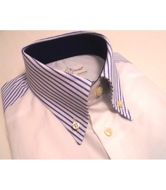 Koszula Bianco Shine Granato - suknie - italian fashion krawiectwo elins mody - shirt made in italy