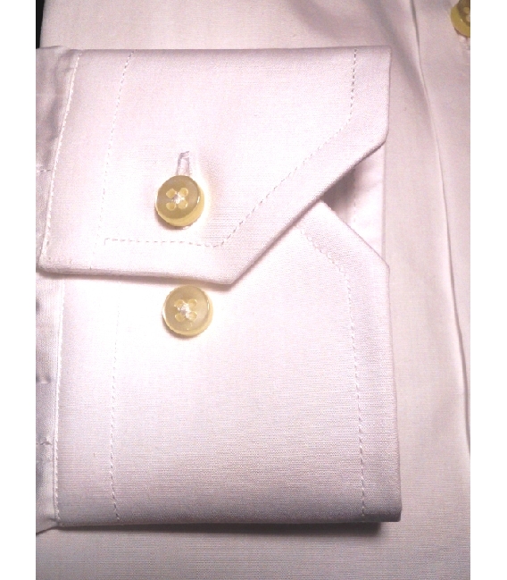 Camicia sartoriale su misura classica italiana Bianco Shine