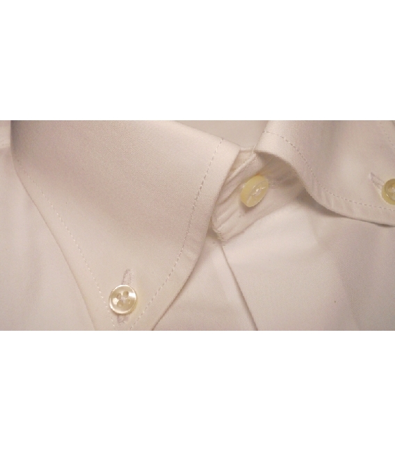 Camicia sartoriale su misura classica italiana Bianco Shine