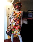 Complete Mekia in color fantasy with mask, hat and bag - Italian fashion style clothing made in Italy
