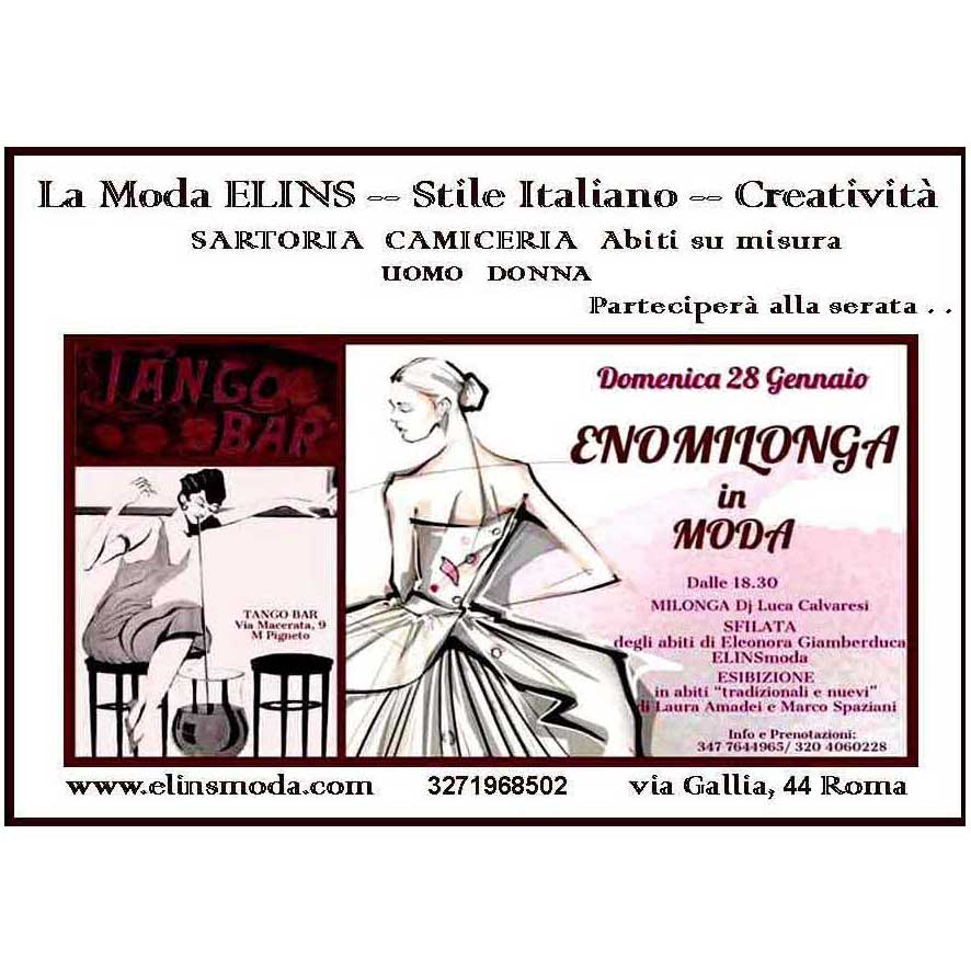 Presentazione evento stilista abiti da tango uomo donna