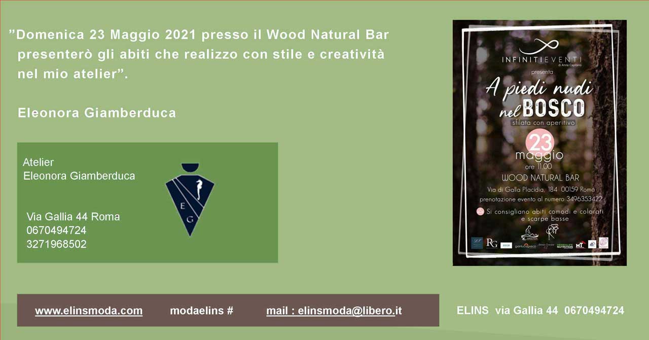 ELINS EVENT - BAREFOOT IN THE WOOD - WOOD NATURAL BAR

